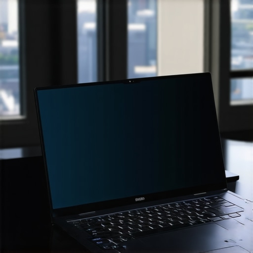 Modern laptop showcasing vapor chamber cooling and OLED display in a professional setting