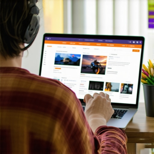 Person using a laptop to compare gaming laptop prices across different online stores