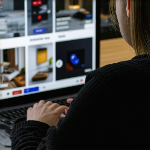 Person comparing gaming laptop prices on different websites using deal alerts