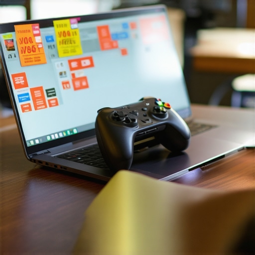 Gamer analyzing gaming laptop deals on a laptop with discount tags