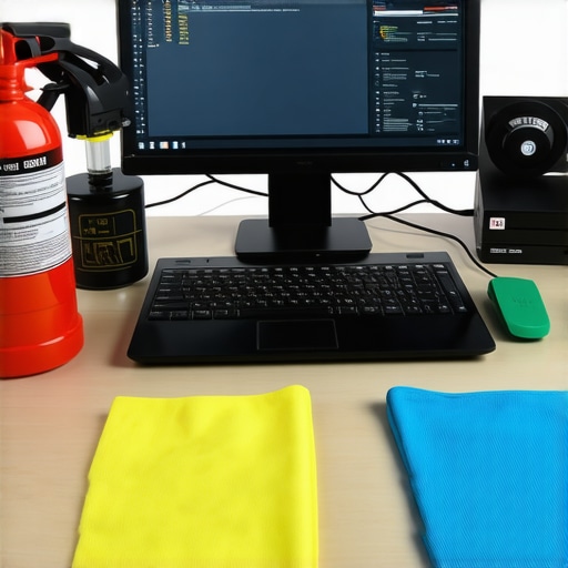 Workspace with tools and software for maintaining a laptop