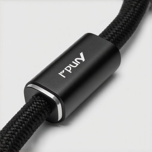 Close-up view of a certified high-quality USB-C cable showing reinforced connectors and certification labels