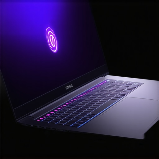 Detailed view of a gaming laptop's cooling vents and heat pipes