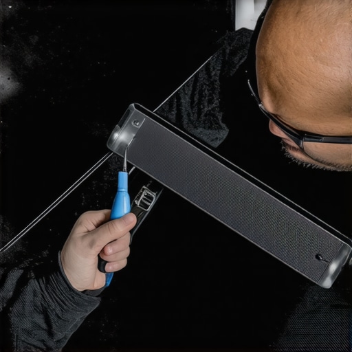 Person cleaning and maintaining a laptop with specialized tools, showcasing hardware upkeep