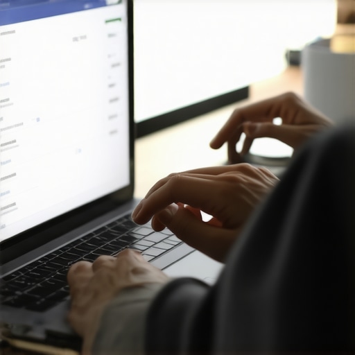 Person analyzing laptop specifications on a website.