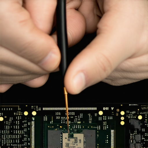 A technician carefully applies thermal paste to improve laptop cooling performance.