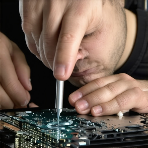 Person applying liquid metal to a laptop's CPU with a small applicator.