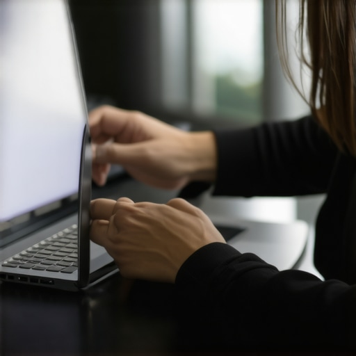 Choosing the Right Laptop Person comparing different laptops' specifications and features