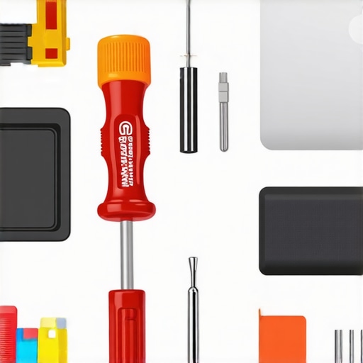 Tools and equipment for maintaining and repairing a business laptop.