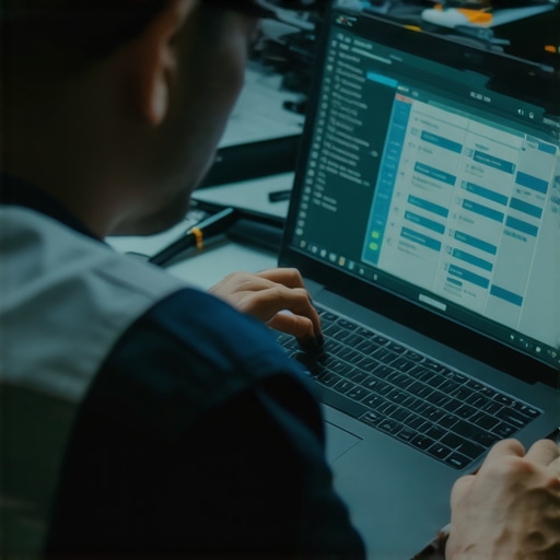 Technician using tools to clean and check a laptop for optimal performance.