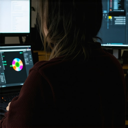 Tech enthusiast cleaning and updating a laptop with specialized tools and software