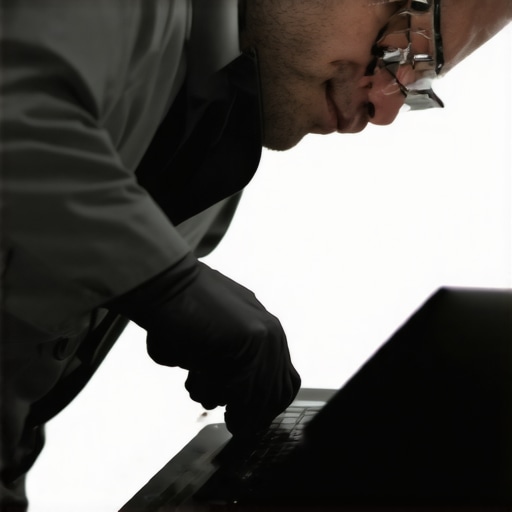 A person cleaning a laptop's interior with compressed air to illustrate maintenance practices.