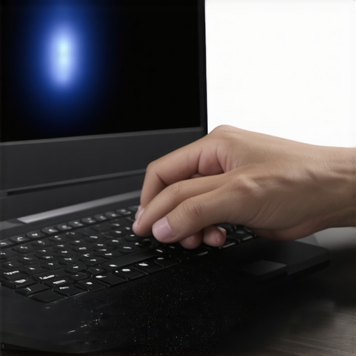 Person adjusting laptop cooling pad and configuring fan software to reduce noise.