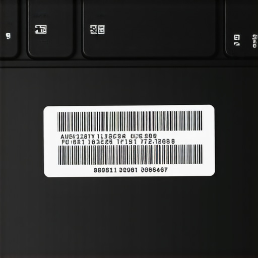 Authentic Laptop Serial Number and Hologram Serial number and hologram on a genuine laptop for verification