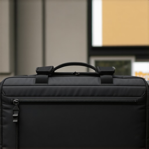 Close-up of a high-quality rugged laptop bag showing reinforced fabric, zippers, and padding.