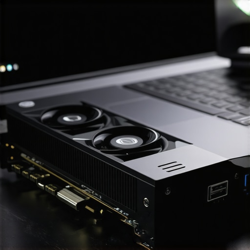 External GPU enclosure connected to a laptop, illustrating upgrade process