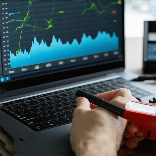 Person analyzing a laptop's battery health using diagnostic tools