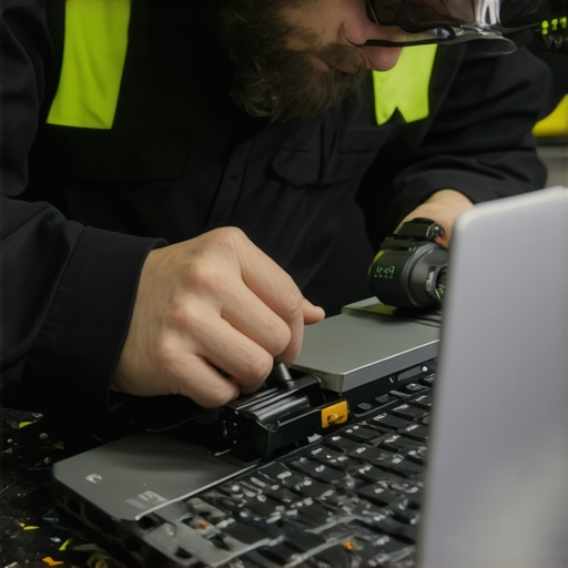 Proactive Laptop Maintenance for Longevity Technician cleaning laptop internals with specialized tools
