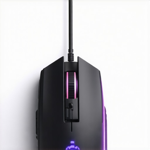 Modern minimalist gaming mouse with customizable lighting and ergonomic design.