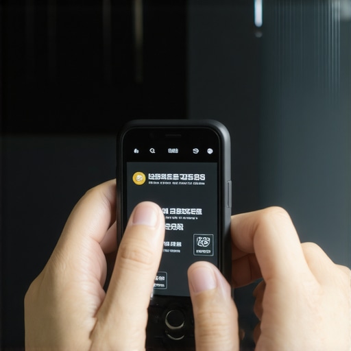 Hands holding a smartphone to scan a laptop service tag for warranty verification