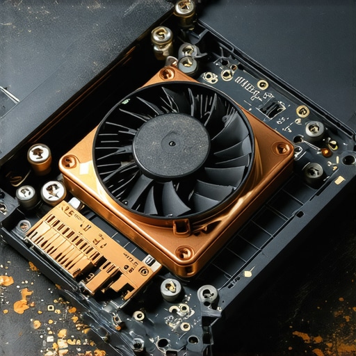 Clogged laptop cooling fan A macro shot of a dusty laptop cooling system that causes battery drain.