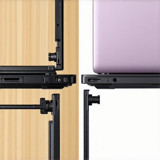 Internal view of a durable business laptop frame compared to a standard consumer model showing structural reinforcement.