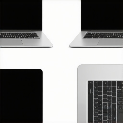 A matte laptop screen without reflections compared to a glossy touchscreen with heavy glare in a sunny office.