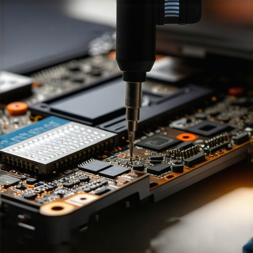 A close-up view of a burnt laptop port caused by using a cheap USB-C hub.