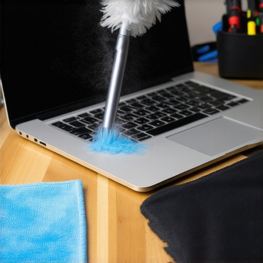 Electronic duster and repair kit for laptop maintenance