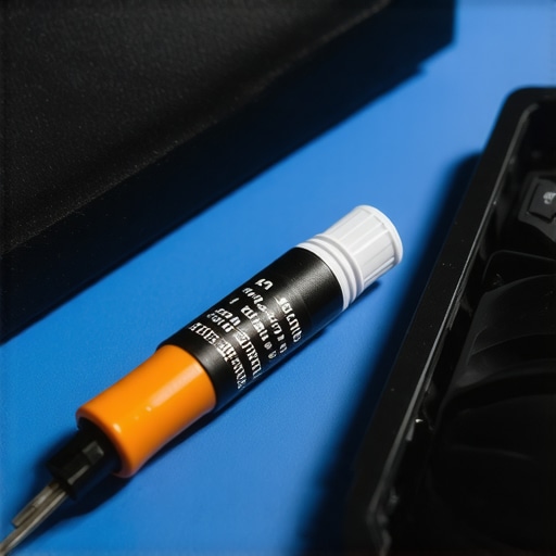 Close up of precision screwdrivers and laptop cooling components on a workbench