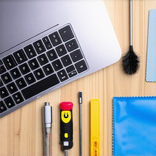 A precision screwdriver set and cleaning tools for maintaining gaming and business laptops