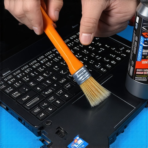 Essential Laptop Maintenance and Thermal Care A person performing internal cleaning on a laptop to improve cooling and longevity.