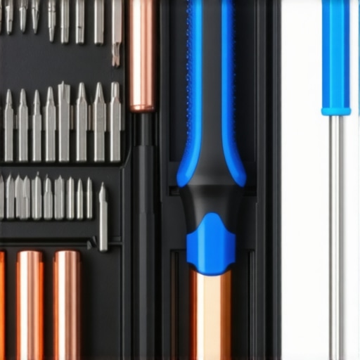 Essential Precision Screwdriver Kit for Laptop Repair Magnetized precision screwdriver bits and electronic repair tools on an anti-static mat.