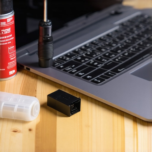 Essential Tools for Laptop Maintenance A collection of laptop repair tools including thermal paste and screwdrivers on a workbench.