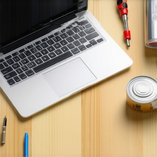 Professional tools for laptop repair and maintenance including screwdrivers and thermal paste