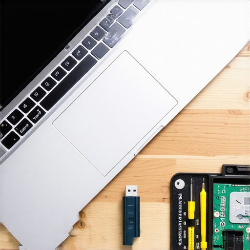 Precision screwdriver kit and tools next to a laptop for technical testing