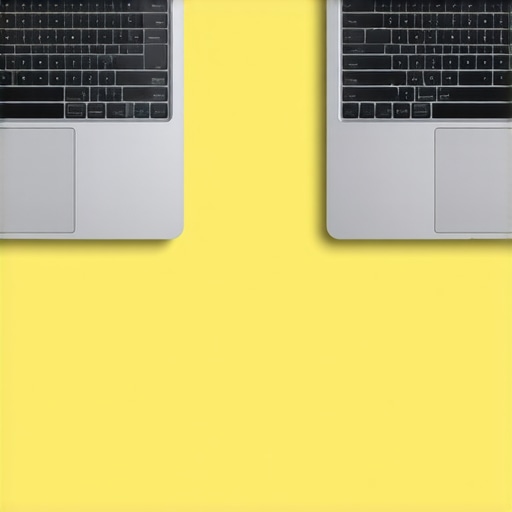 A comparison showing how a matte laptop screen reduces glare compared to a glossy screen in bright sunlight.