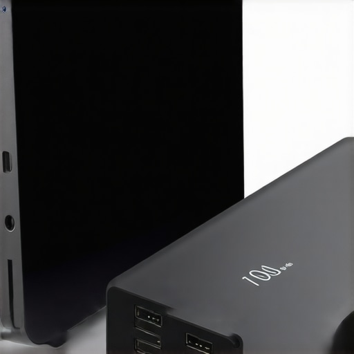 High wattage GaN charger for laptops A close up of a modern GaN charger with a digital display showing wattage output.