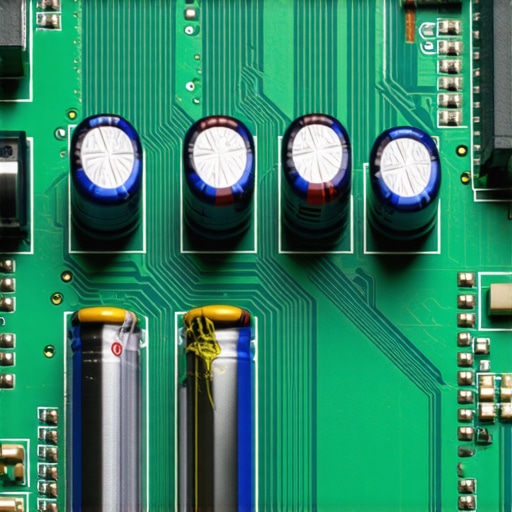 A close-up of a professional SSD with power loss protection capacitors.