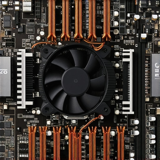 Internal Laptop Thermal Engineering Close-up Close-up of laptop internal cooling pipes and fans