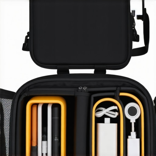 Close-up of organized internal laptop sleeves in a minimalist backpack