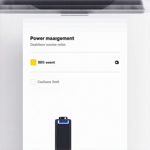 Screenshot of a laptop's battery health settings showing a charge limit option.