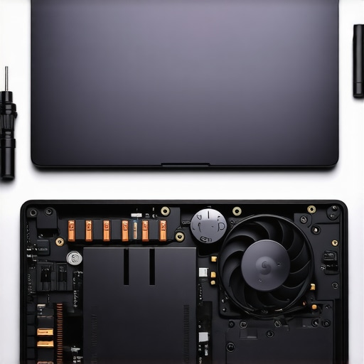 Professional laptop maintenance toolkit and cooling fans