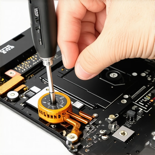 Technician opening a laptop for internal hardware maintenance