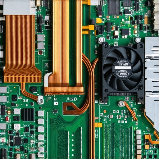 Internal view of laptop cooling system and processor