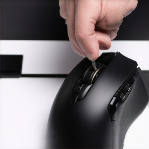 Cleaning dust from a gaming mouse with compressed air