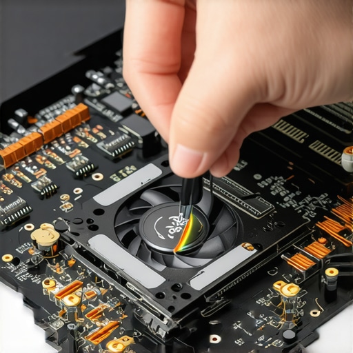A person applying thermal paste to a laptop processor for better cooling.