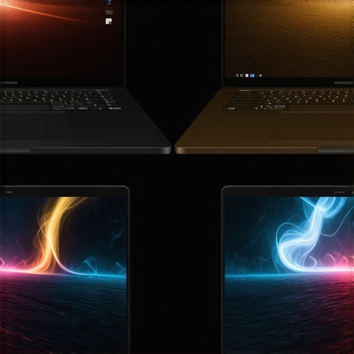 Motion Blur vs Sharp Display Response Comparison of laptop screen response times showing motion blur ghosting effects