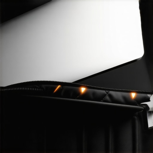 A laptop glowing with heat inside a protective bag sleeve
