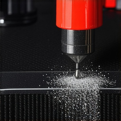 Close up of a precision screwdriver and cleaning brush on a laptop speaker grille.